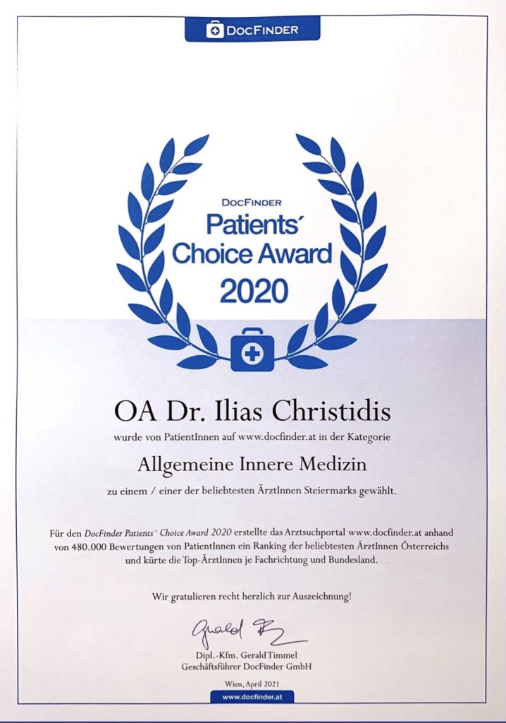 Patients´Choice Award 2020